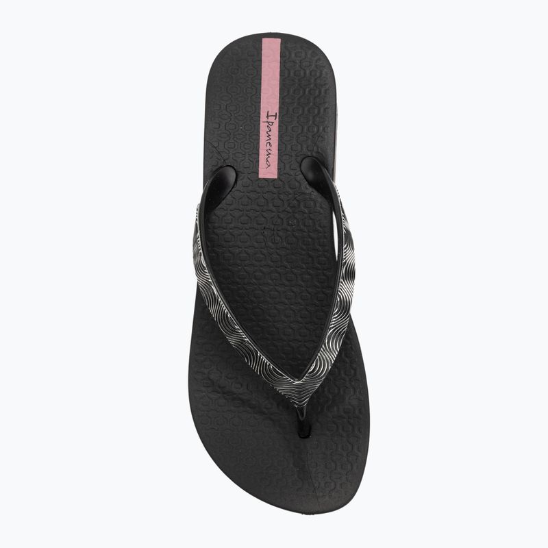 Women's Ipanema Mesh X Plat black/black/lilac flip flops 5