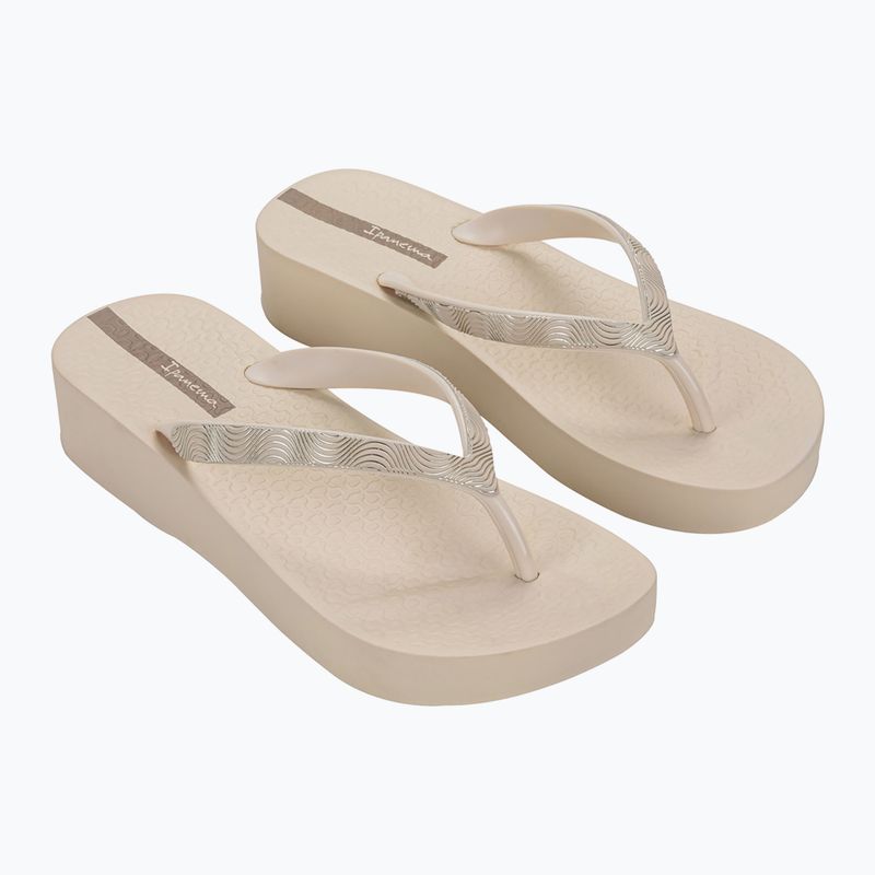 Women's Ipanema Mesh X Plat flip flops beige/beige/brown