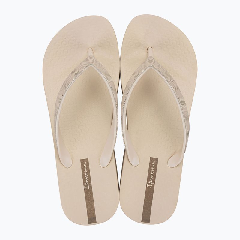 Women's Ipanema Mesh X Plat flip flops beige/beige/brown 2
