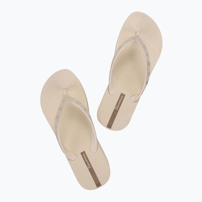 Women's Ipanema Mesh X Plat flip flops beige/beige/brown 3