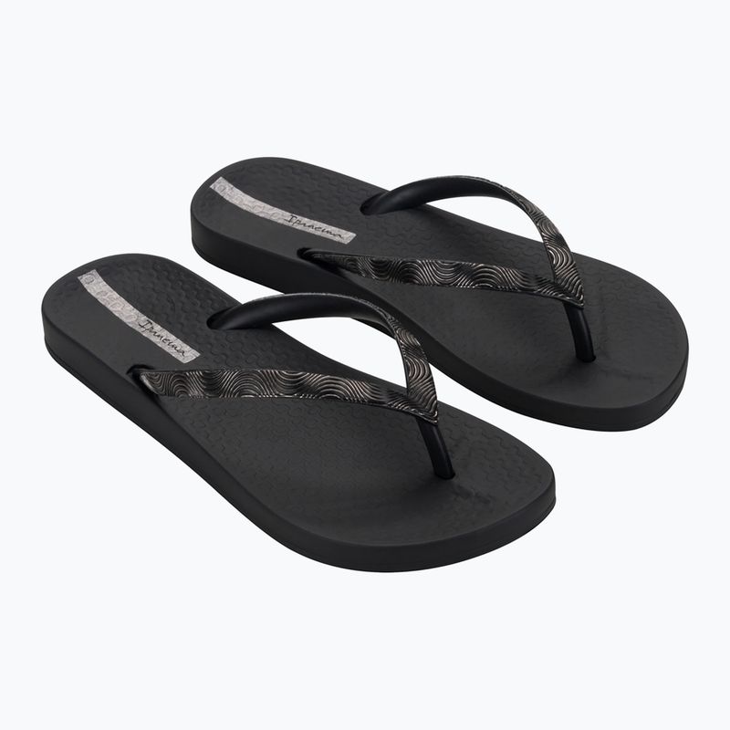 Ipanema Mesh IX women's flip flops black/black/dark grey 8