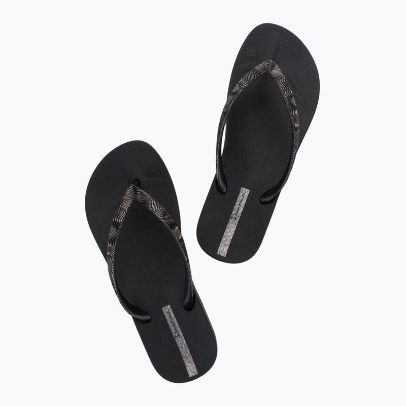 Ipanema Mesh IX women's flip flops black/black/dark grey 10