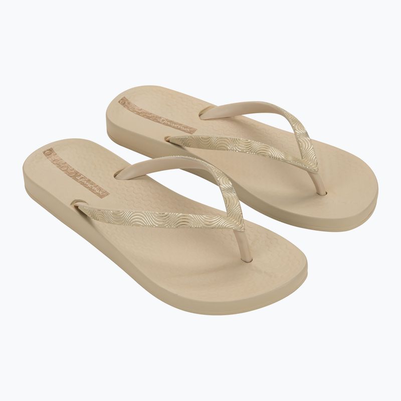 Women's Ipanema Mesh IX beige/beige/gold flip flops
