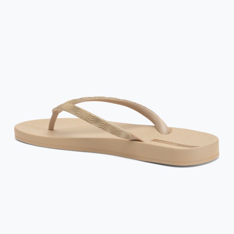 Women's Ipanema Mesh IX beige/beige/gold flip flops 3