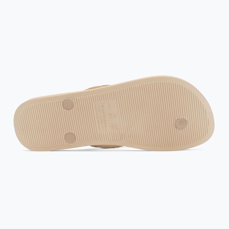 Women's Ipanema Mesh IX beige/beige/gold flip flops 4