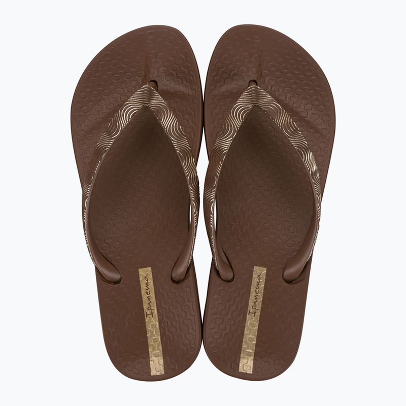 Women's Ipanema Mesh IX brown/brown/Gold flip flops 2