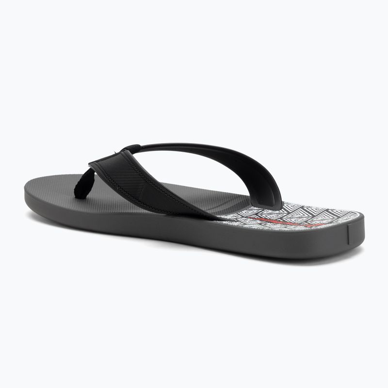 RIDER Impulse Graphic dark grey/black/red men's flip flops 3