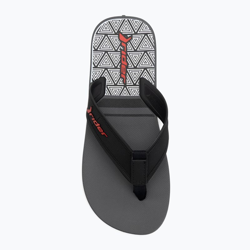 RIDER Impulse Graphic dark grey/black/red men's flip flops 5