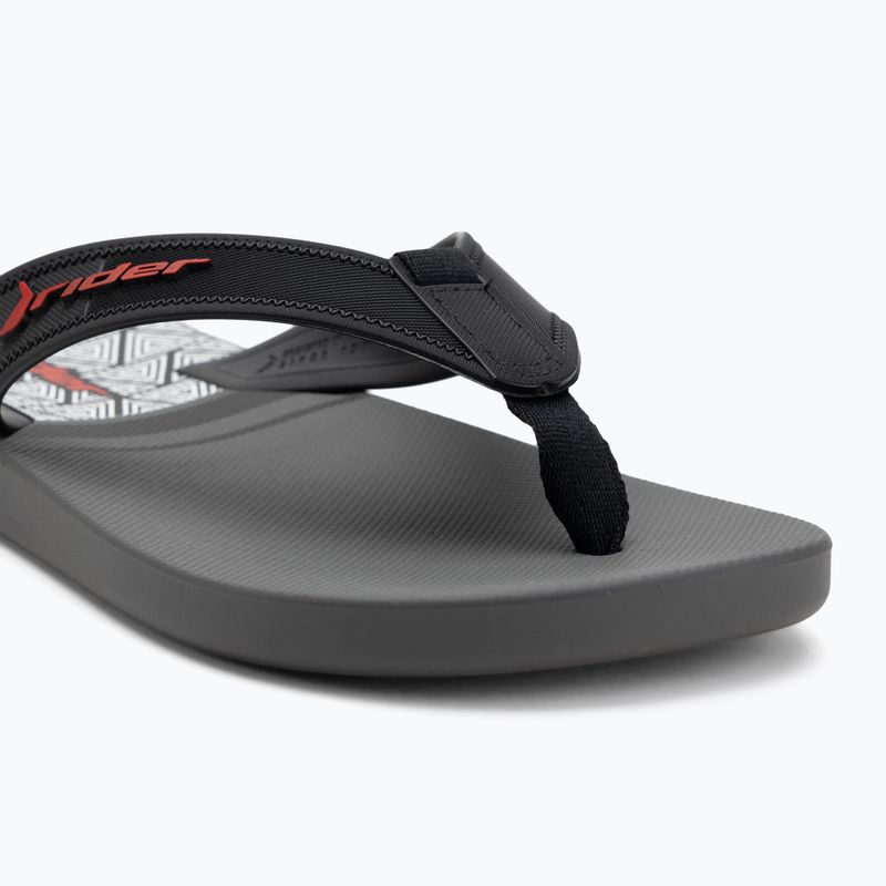 RIDER Impulse Graphic dark grey/black/red men's flip flops 7