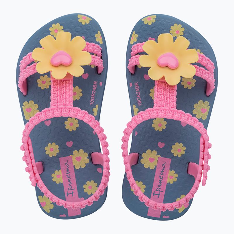 Ipanema Daisy Baby blue/pink/yellow sandals 9