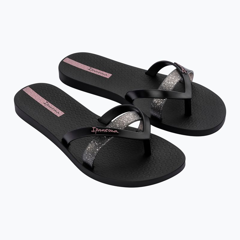 Ipanema Kirei Chic black/glitter/purple women's flip flops