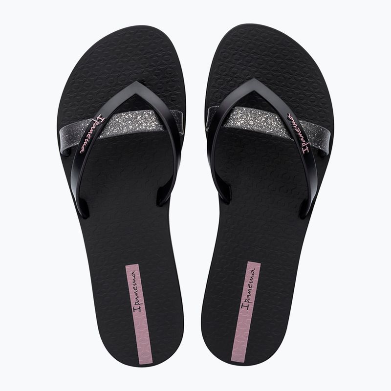 Ipanema Kirei Chic black/glitter/purple women's flip flops 2