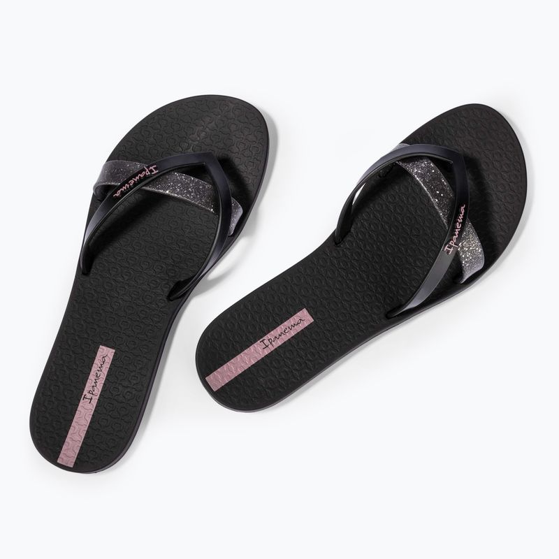 Ipanema Kirei Chic black/glitter/purple women's flip flops 3