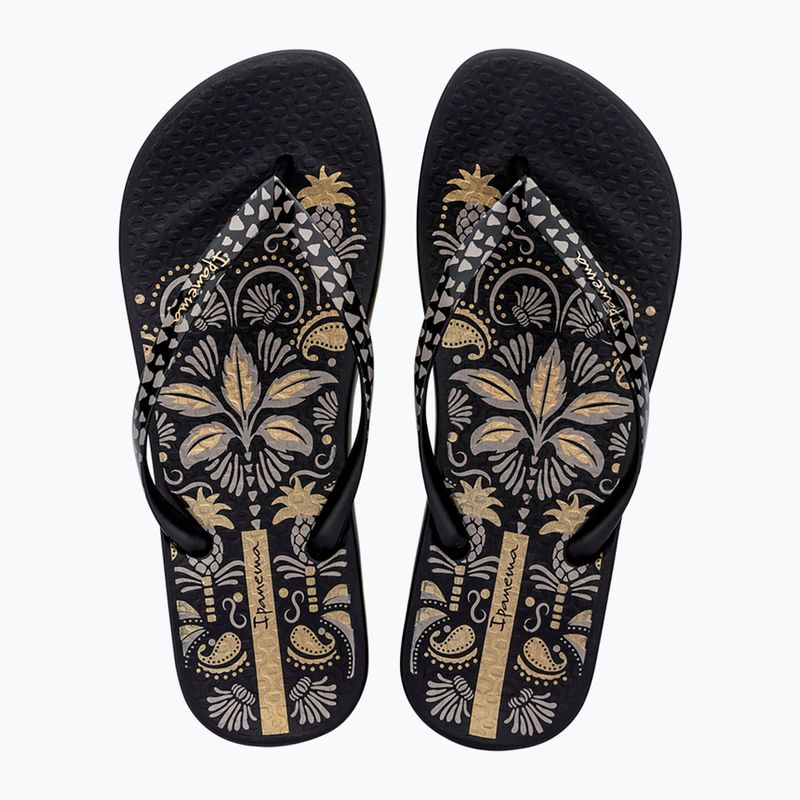 Ipanema Anat Nature VIII women's flip flops black/black/gold 2