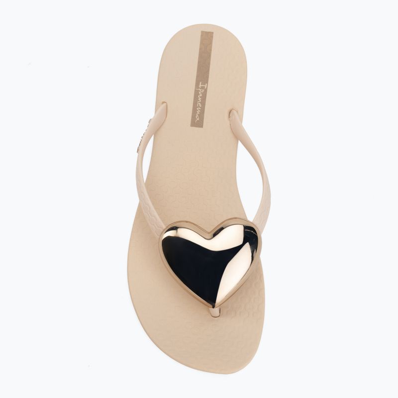 Women's flip-flops Ipanema Maxi Fashion beige/gold 5