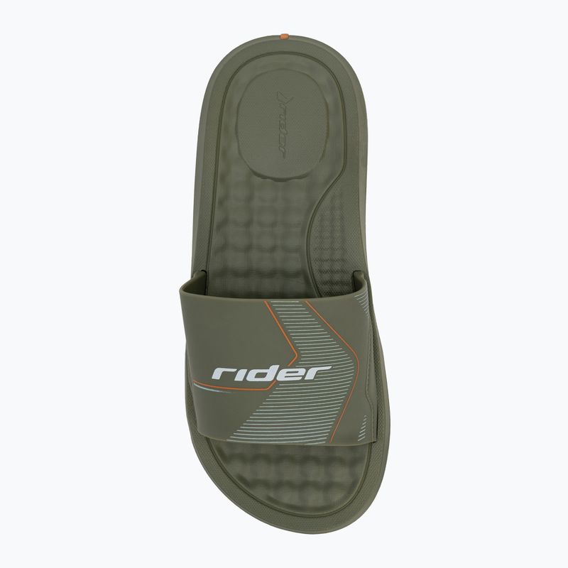 RIDER Step Slide green/green/white men's flip-flops 5