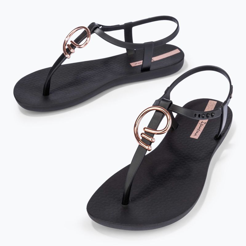 Women's Ipanema Class Stylish black/gold/pink sandals 3