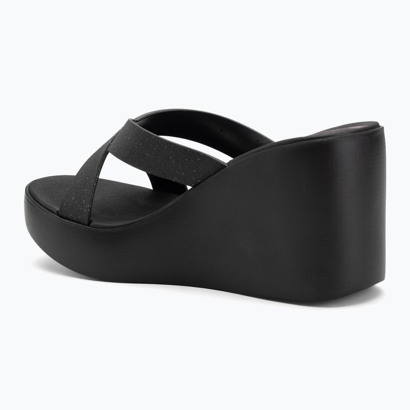 Women's Ipanema High Fashion II Slide black/glitter black/lilac flip-flops 3