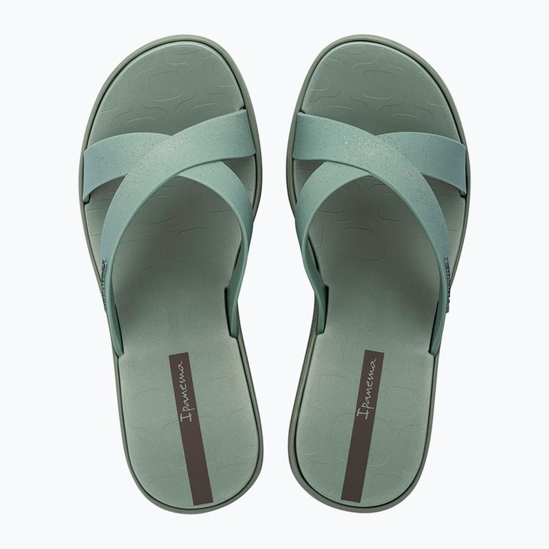 Women's Ipanema High Fashion II Slide green/glitter green/grey flip-flops 2