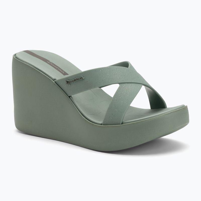 Women's Ipanema High Fashion II Slide green/glitter green/grey flip-flops