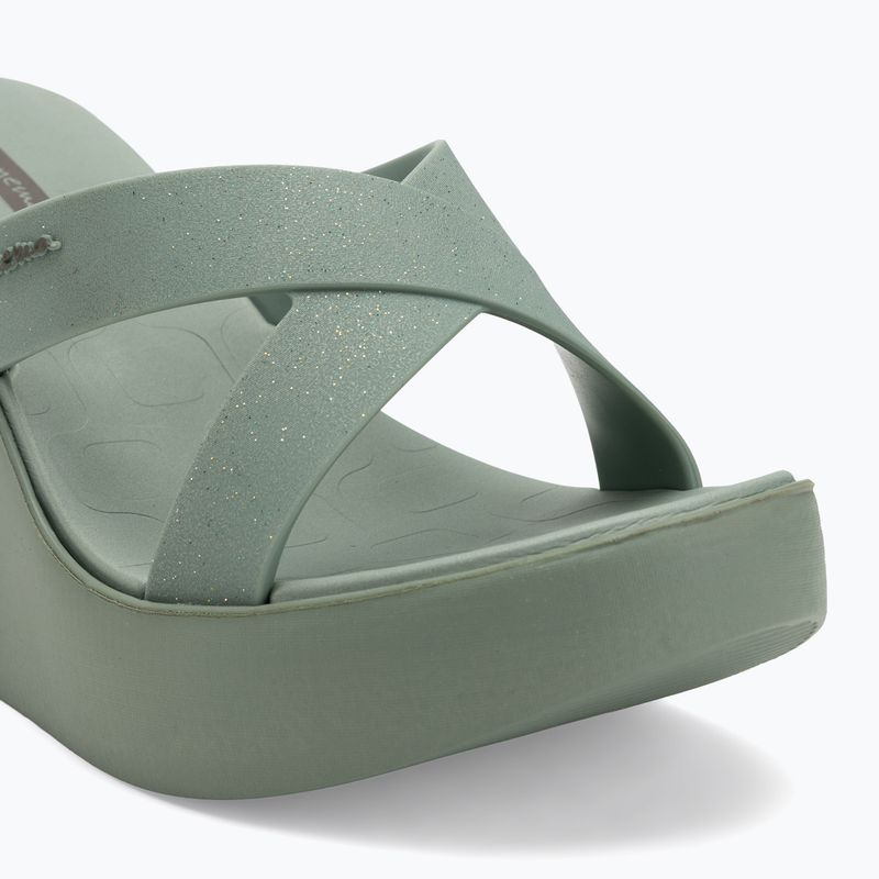 Women's Ipanema High Fashion II Slide green/glitter green/grey flip-flops 7