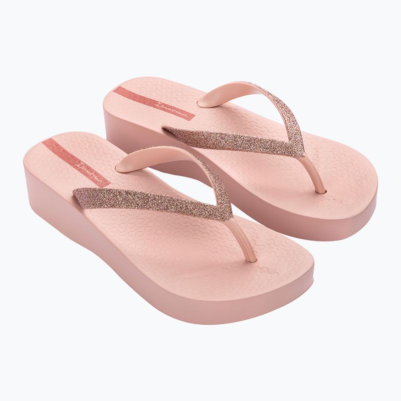Women's Ipanema Mesh Chic Plat pink/glitter pink flip flops