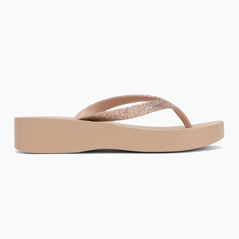 Ipanema women's flip flops Mesh Chic Plat beige/glitter beige 2
