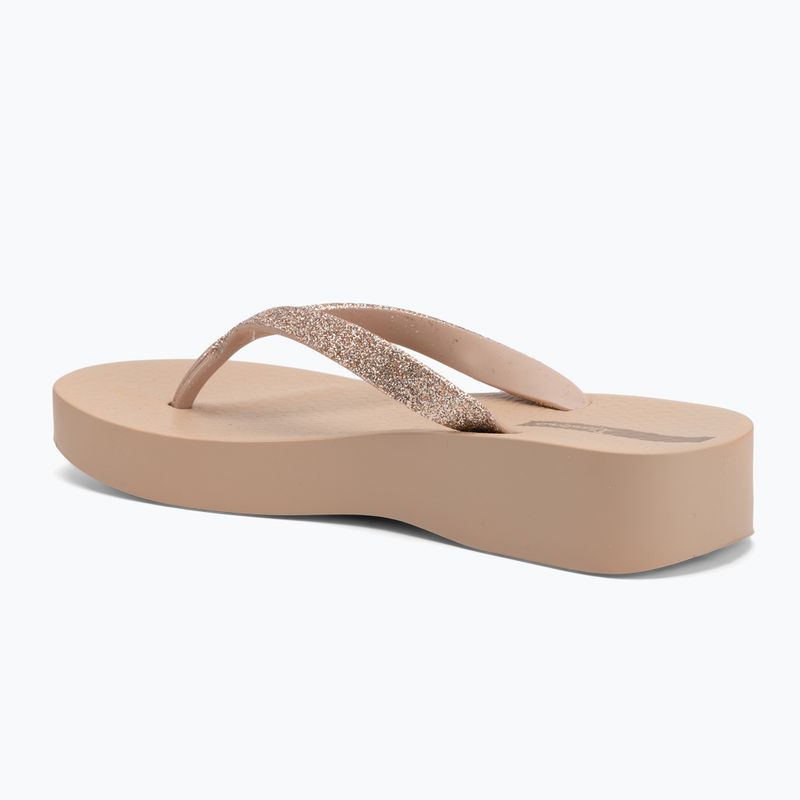 Ipanema women's flip flops Mesh Chic Plat beige/glitter beige 3