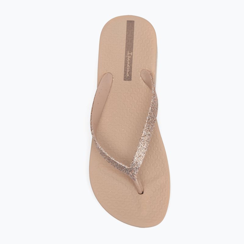 Ipanema women's flip flops Mesh Chic Plat beige/glitter beige 5