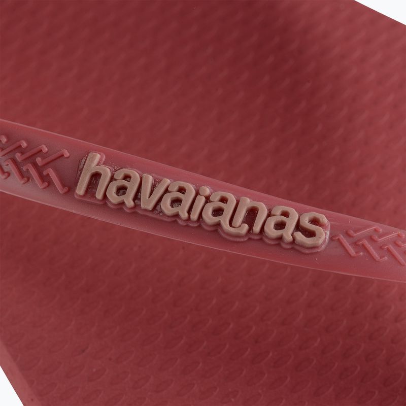 Women's Havaianas Square Logo Flip Flops Pop Up pau brasil 12