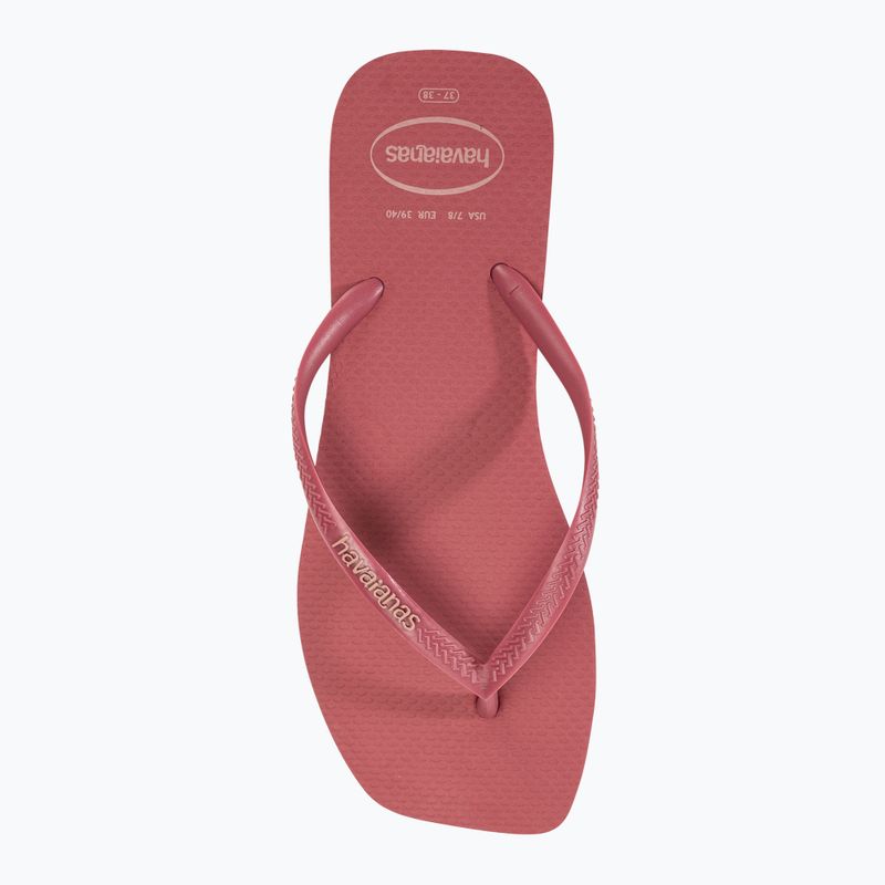 Women's Havaianas Square Logo Flip Flops Pop Up pau brasil 5