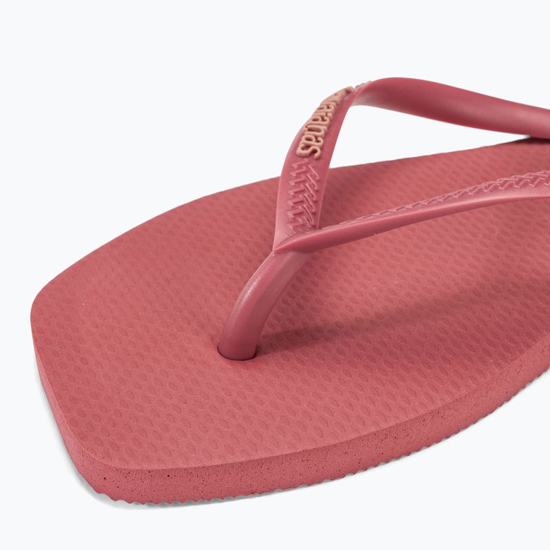 Women's Havaianas Square Logo Flip Flops Pop Up pau brasil 7