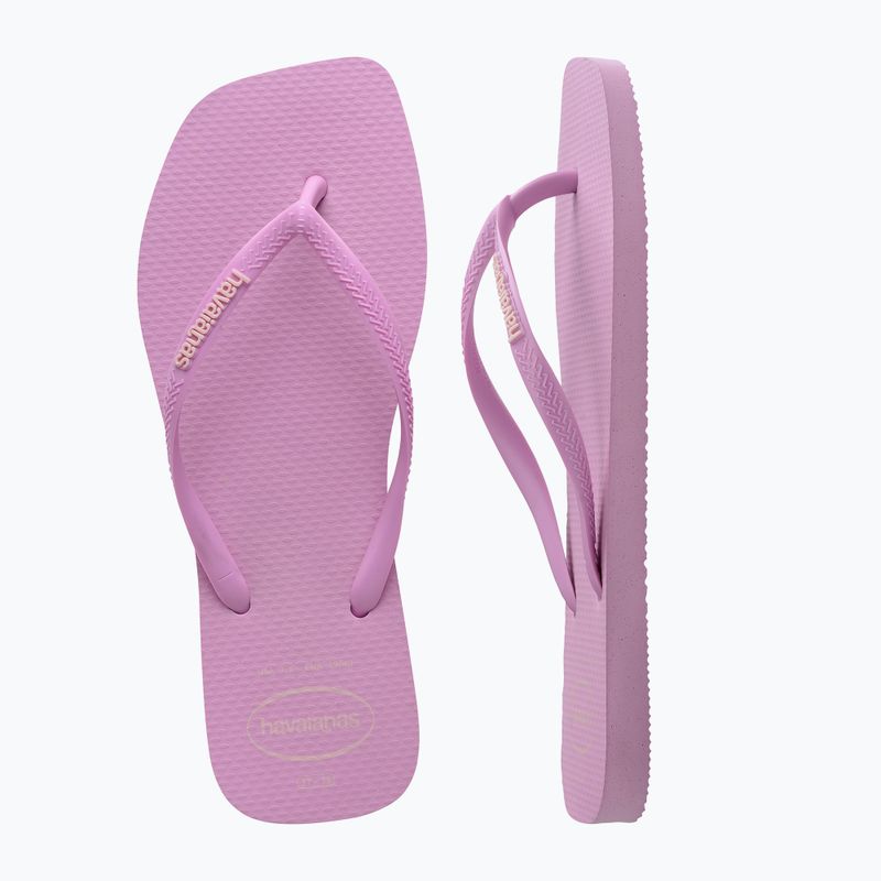 Women's Havaianas Square Logo Flip Flops Pop Up fresh lavender 11