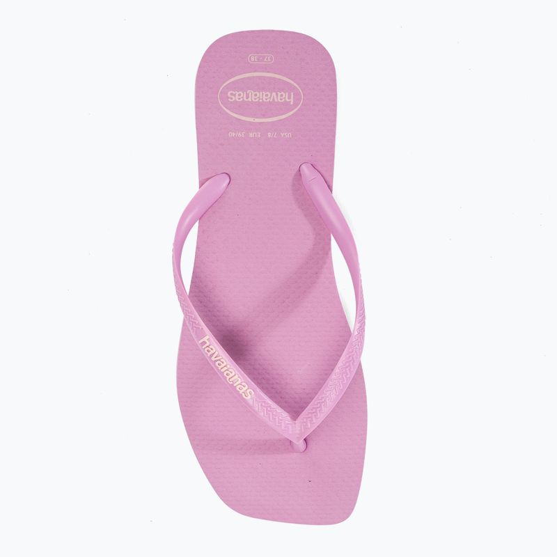 Women's Havaianas Square Logo Flip Flops Pop Up fresh lavender 5