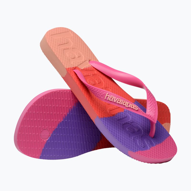 Havaianas Top Logomania Colors II pink flux flip flops 12