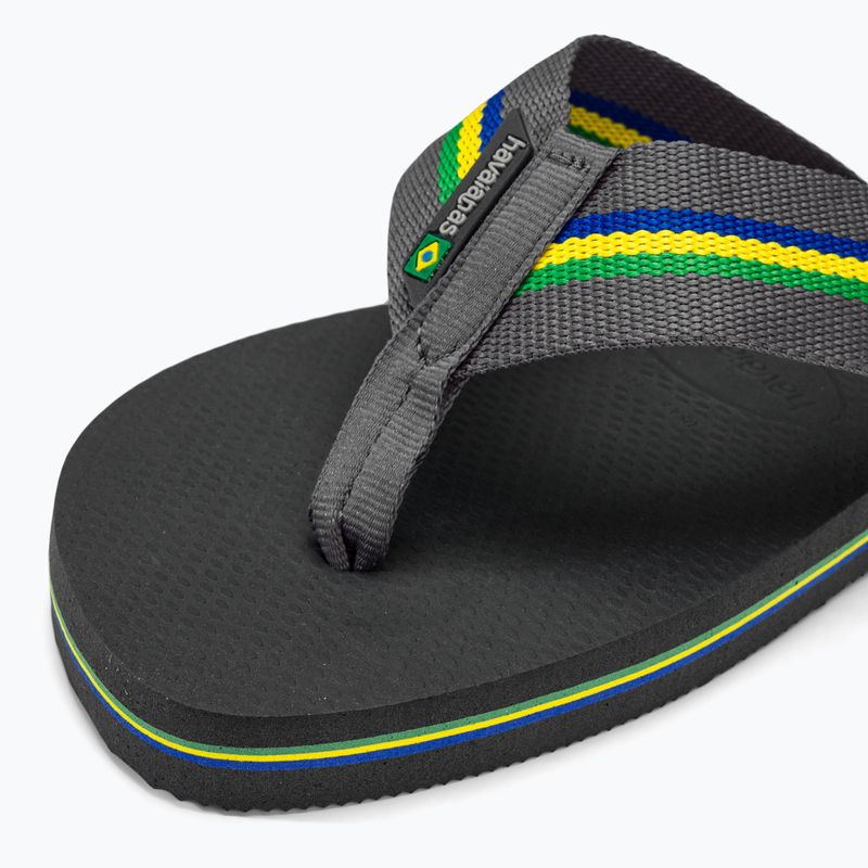 Men's Havaianas Urban Brasil new graphite flip flops 7