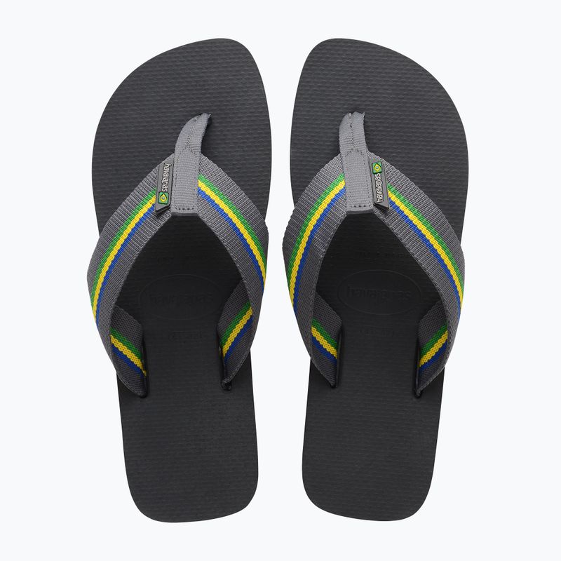 Men's Havaianas Urban Brasil new graphite flip flops 10