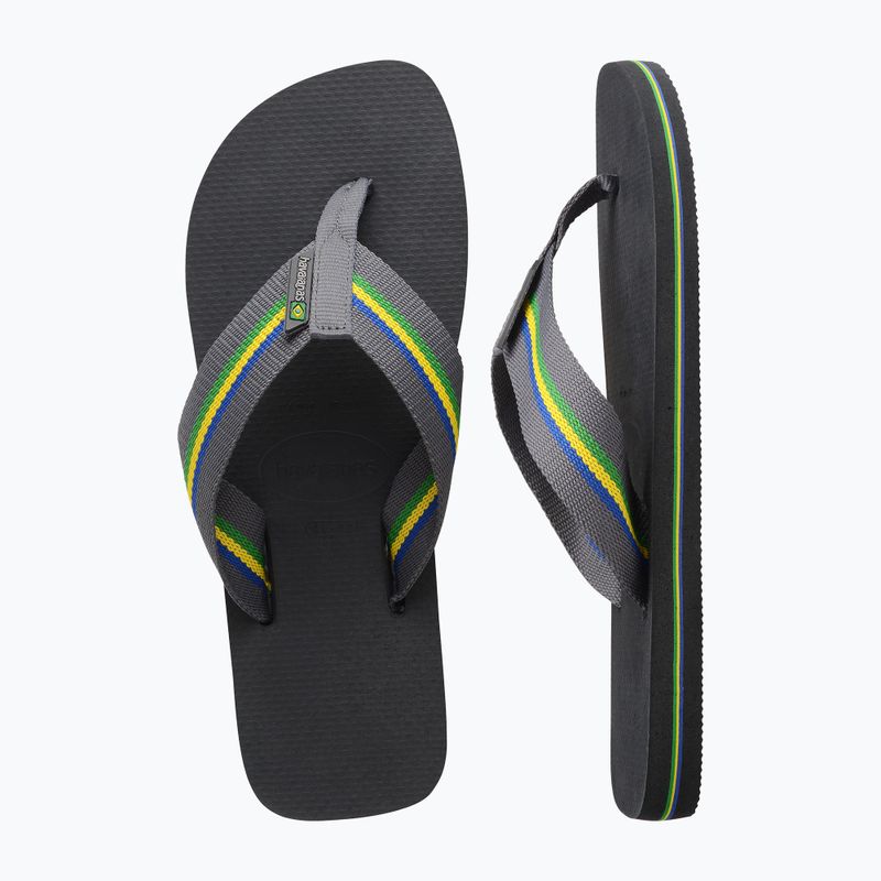 Men's Havaianas Urban Brasil new graphite flip flops 11