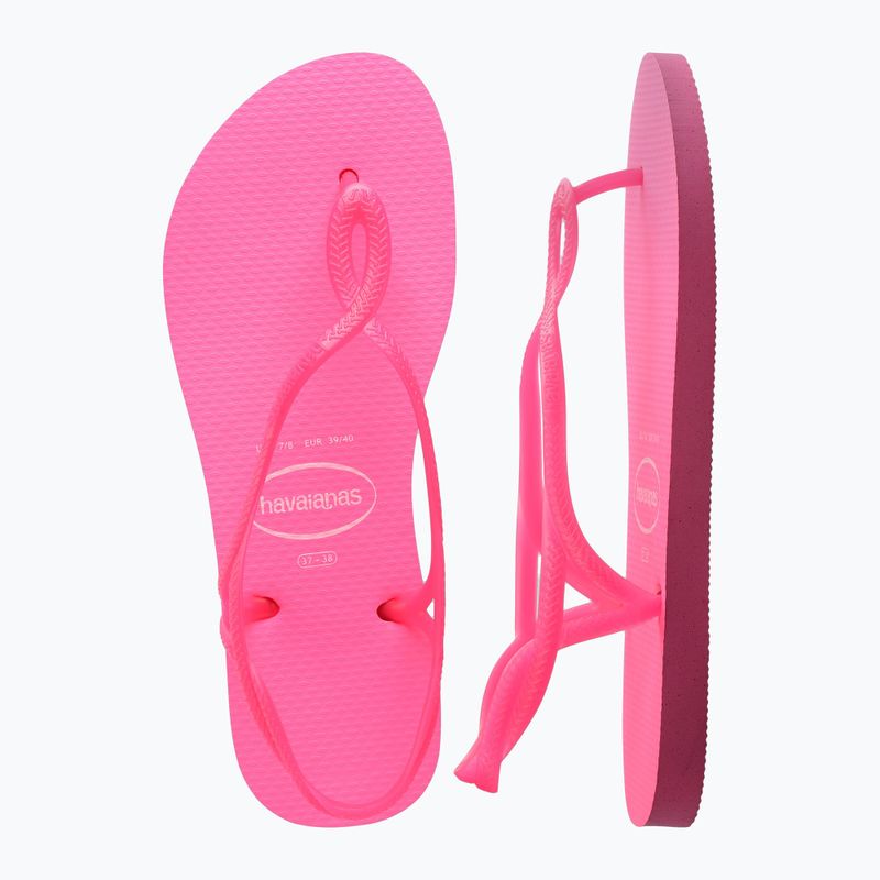 Women's Havaianas Luna Neon pink flux sandals 12