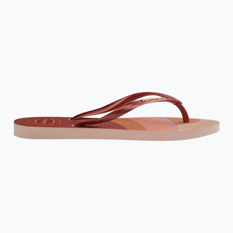 Women's Havaianas Slim Palette Glow ballet flip flops rose 9