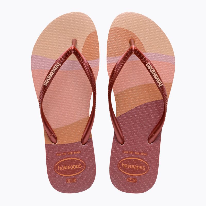 Women's Havaianas Slim Palette Glow ballet flip flops rose 10
