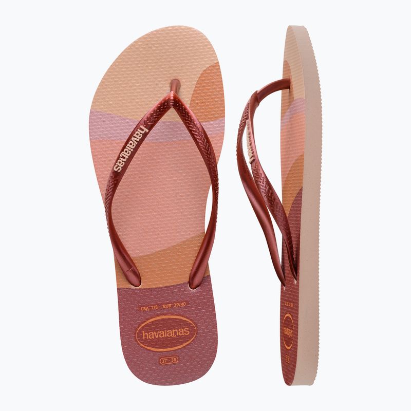 Women's Havaianas Slim Palette Glow ballet flip flops rose 11