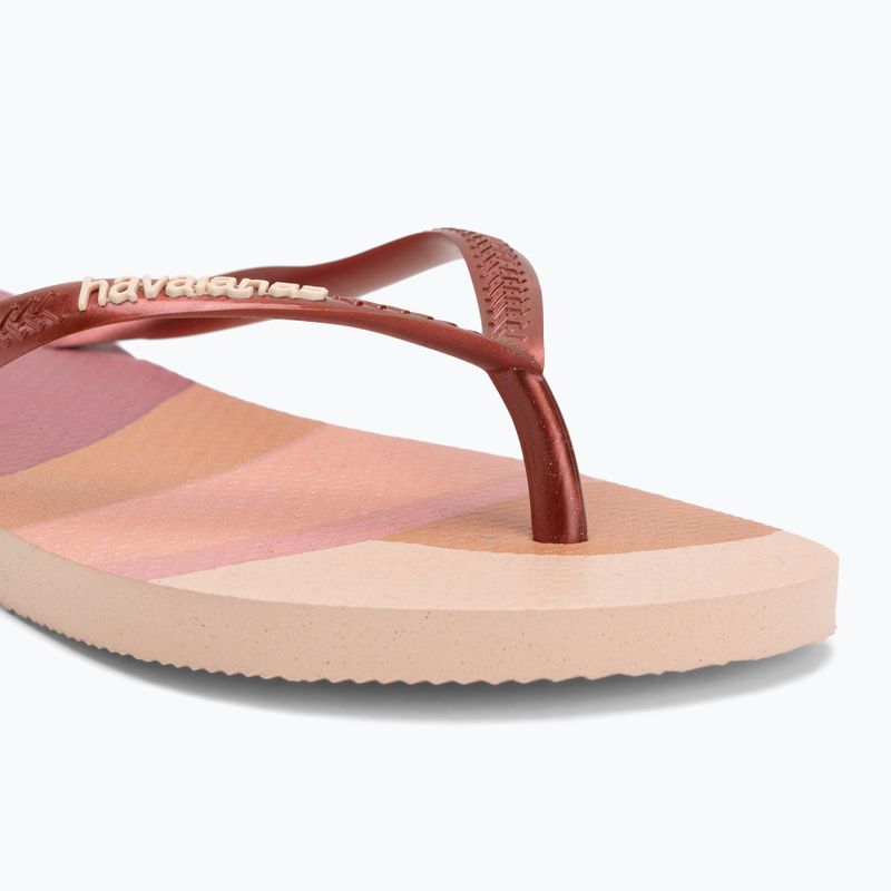 Women's Havaianas Slim Palette Glow ballet flip flops rose 7