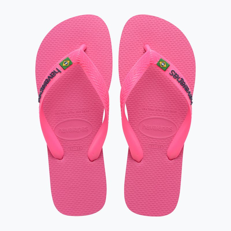 Havaianas Brasil Logo Neon flip flops pink flux / pink flux 10