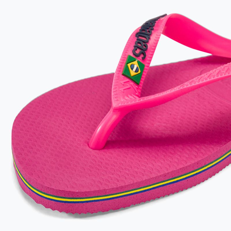 Havaianas Brasil Logo Neon flip flops pink flux / pink flux 3