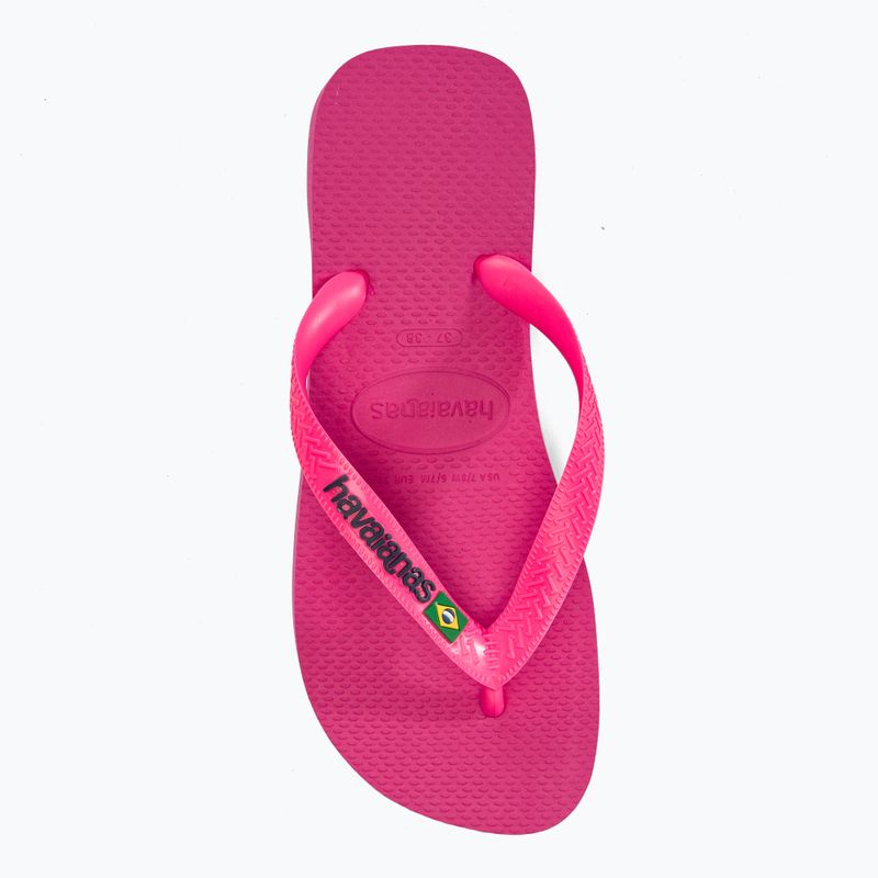 Havaianas Brasil Logo Neon flip flops pink flux / pink flux 7