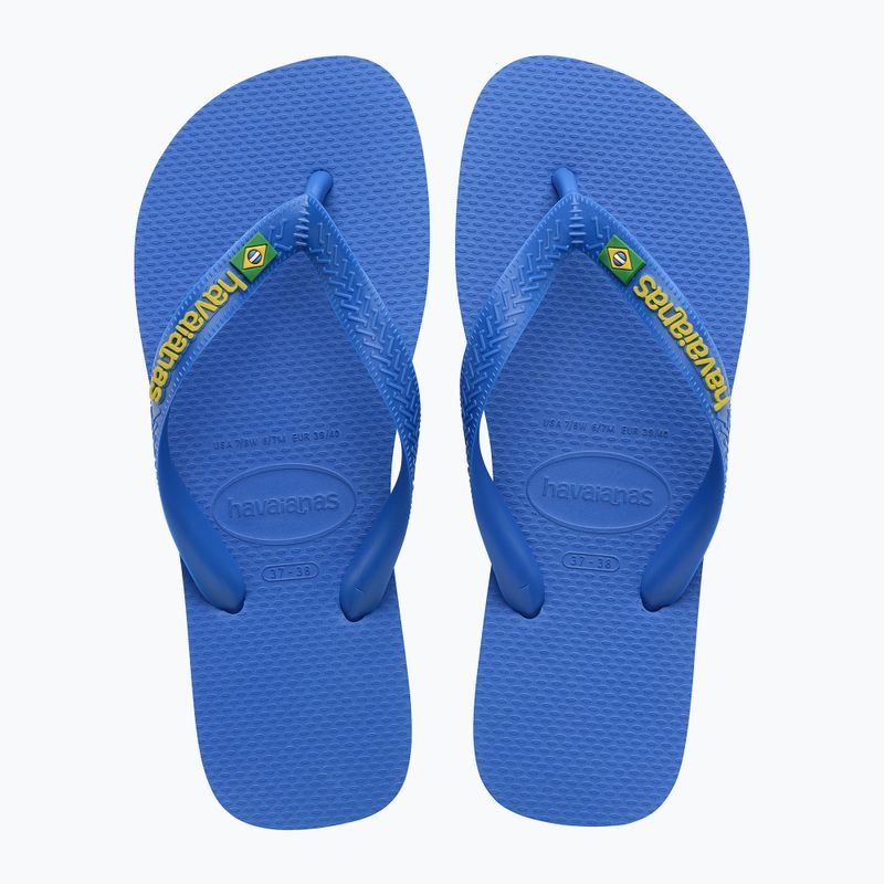 Havaianas Brasil Logo Neon flip flops star blue / star blue 10