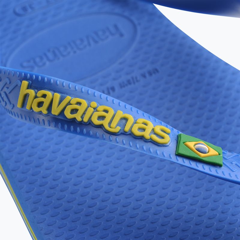 Havaianas Brasil Logo Neon flip flops star blue / star blue 12