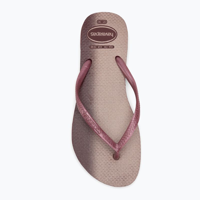 Women's Havaianas Slim Gloss amaranth flip flops 5