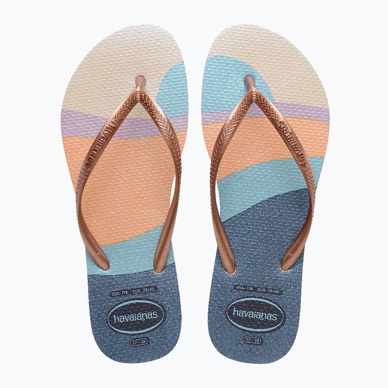 Women's Havaianas Slim Palette Glow flip flops beige 4